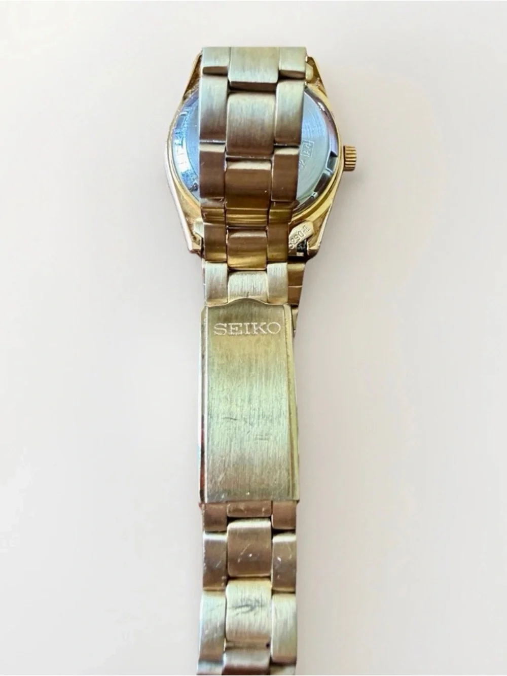 Seiko 5 Automatic Wrist Watch‎ Women OS Gold Tone Day Date 4206-0332 Vintage